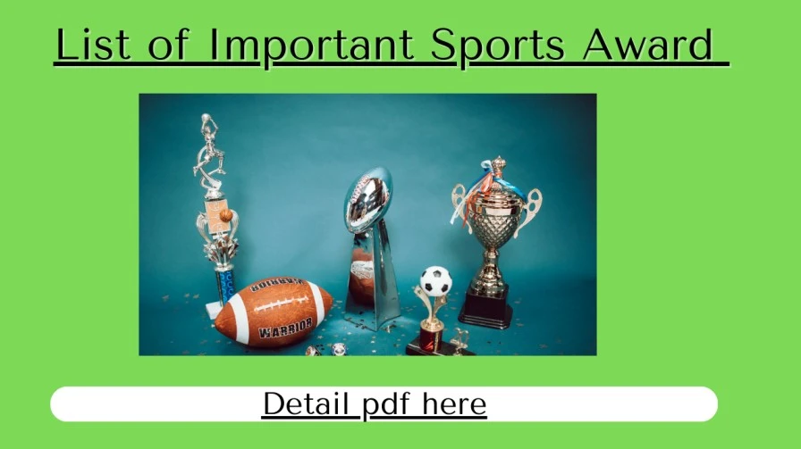 List of Important Sports Award Detail pdf here